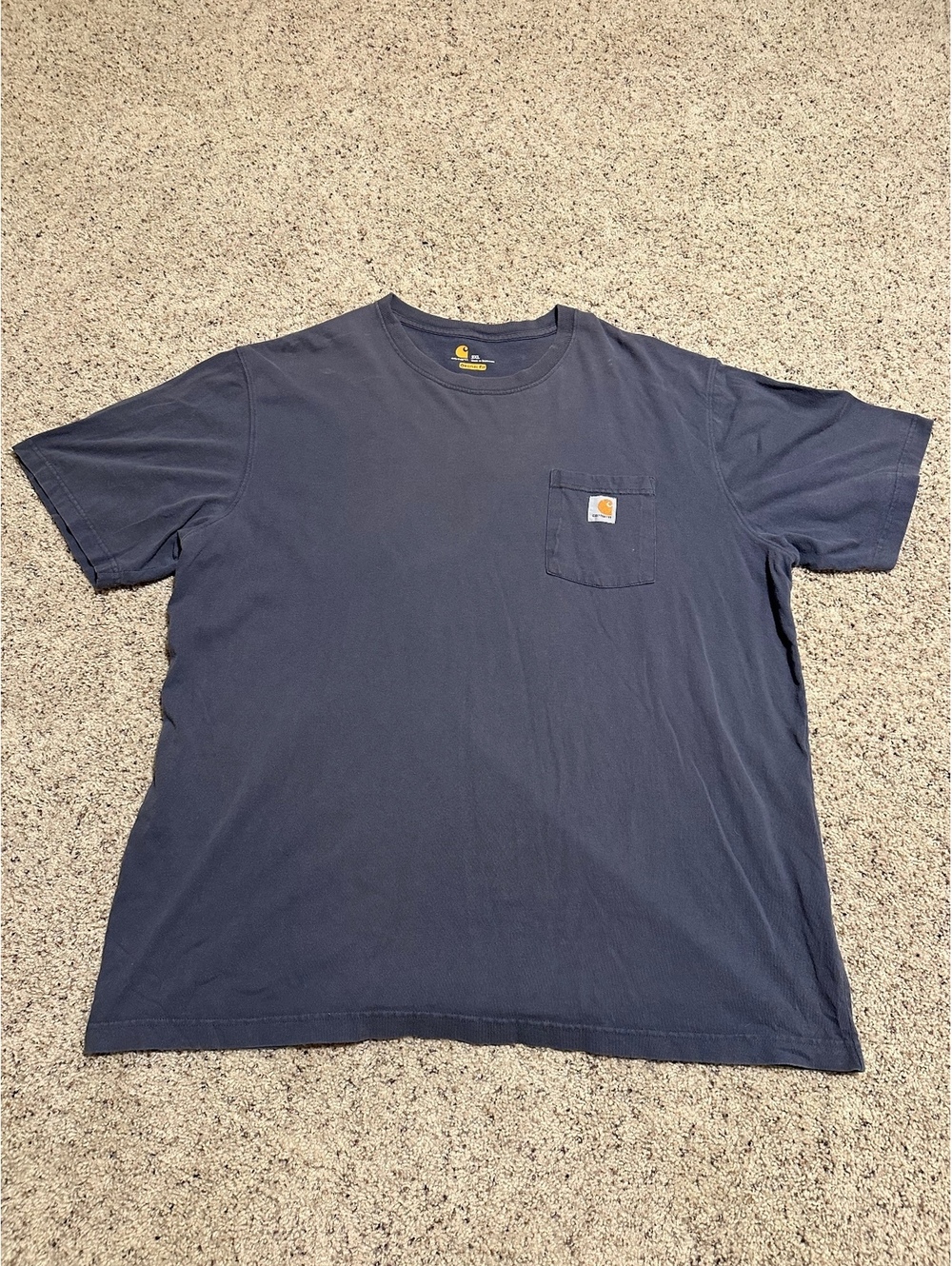 Carhartt Original Fit Navy Blue Pocket T-Shirt 2XL
